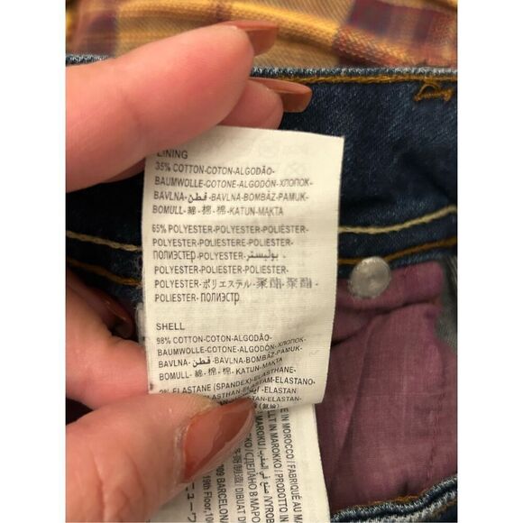 Desigual The Fun Slim Fit Jeans Yarn tweed accent size 26 Y2K low-rise - Picture 13 of 14